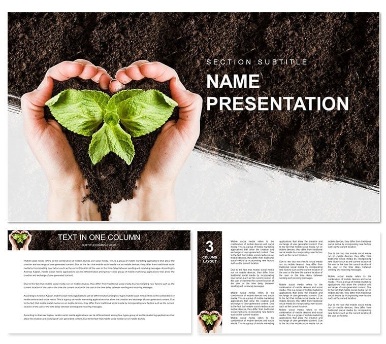 Gardening for Beginners PowerPoint template
