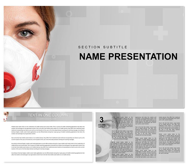 Respiratory Mask PowerPoint template