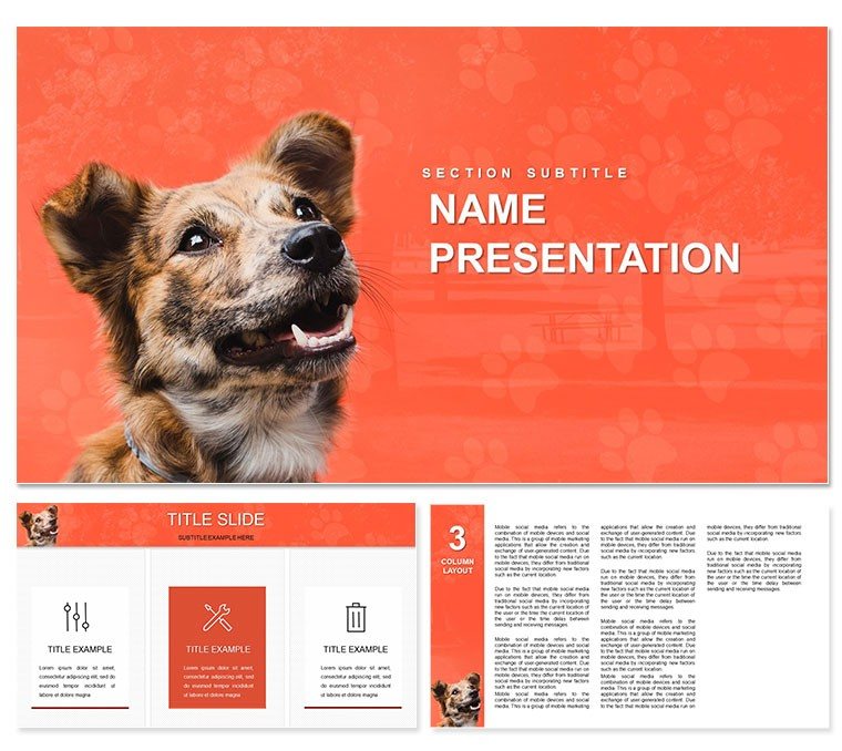 Complete Guide to Caring for Dogs PowerPoint template