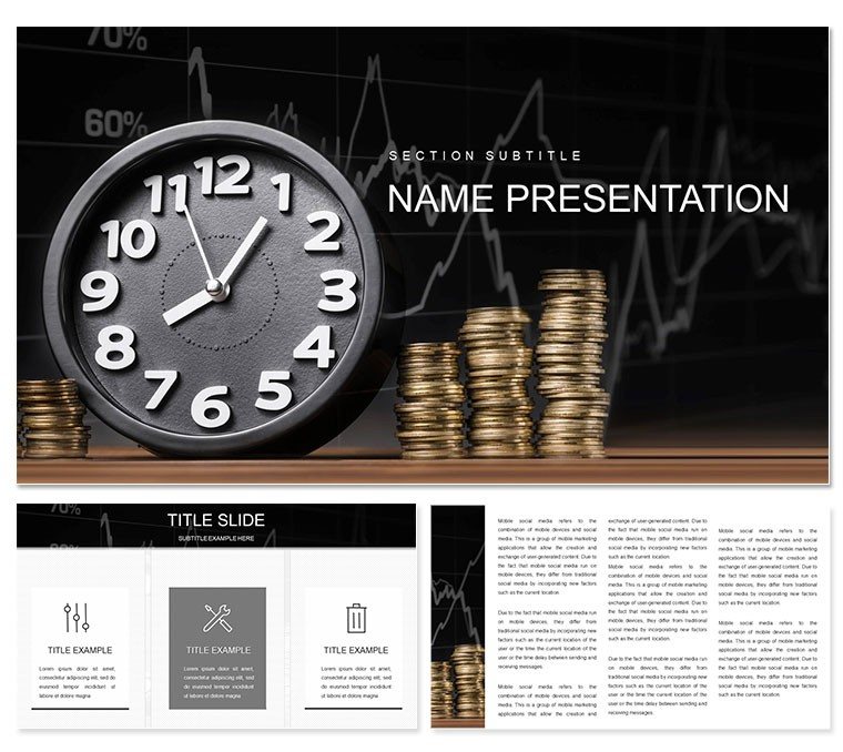 Earn Money: Best Time to Trade PowerPoint template