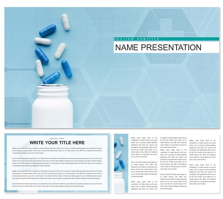 Pills, Supplements And Medicines For The Disease PowerPoint templates