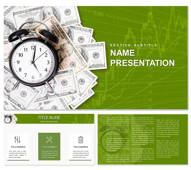 Money, Finance and Capital PowerPoint template