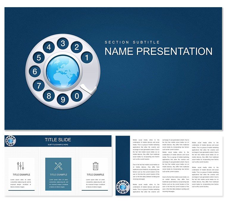 Call Centre Phone Service PowerPoint Template