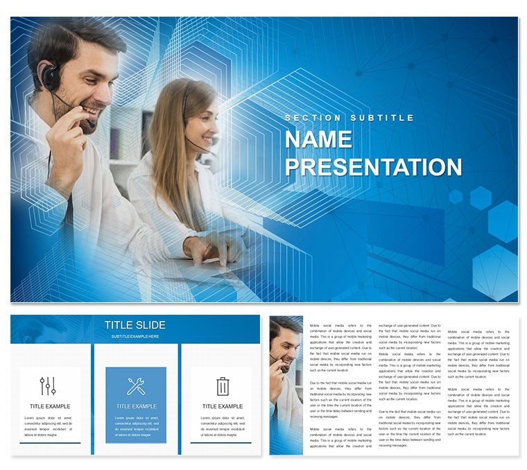 Call Centre Helper PowerPoint presentation template