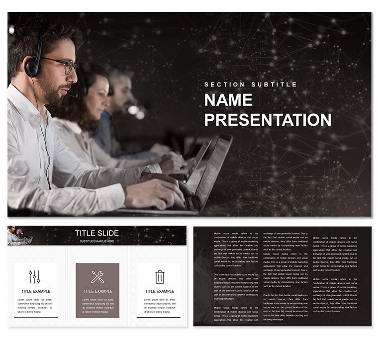 Phone call customer service PowerPoint template
