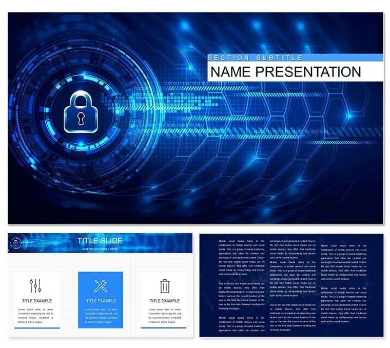 Internet Financial Security PowerPoint template