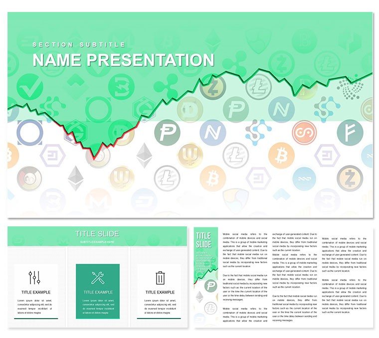 Cryptocurrency Prices Live PowerPoint template
