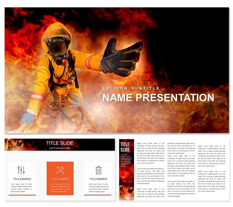 Bushfire and wildfire risks PowerPoint template