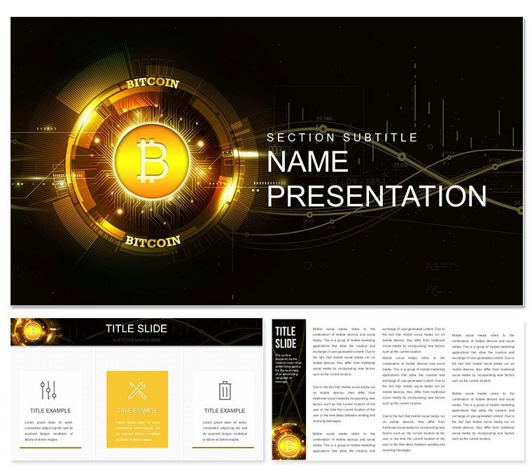 Bitcoin Explained for Dummies PowerPoint template
