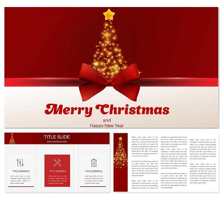 Greeting Merry Christmas PowerPoint Template | Download Now