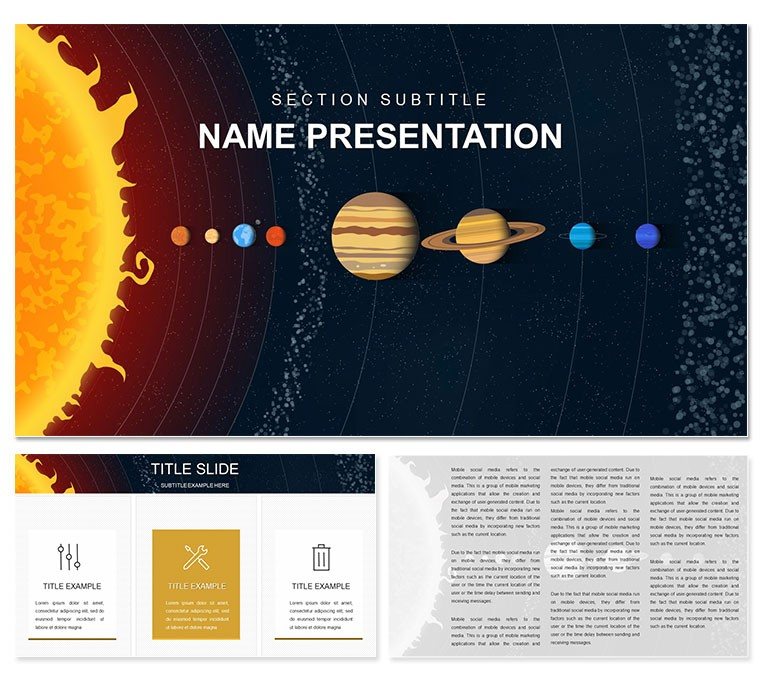 Solar System Planets PowerPoint template