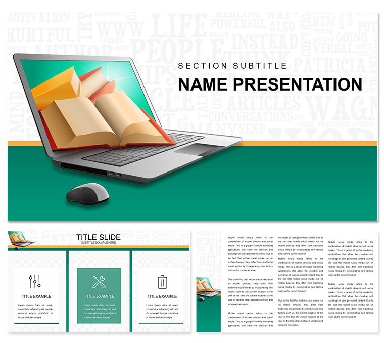 Best Books on Online Learning PowerPoint template