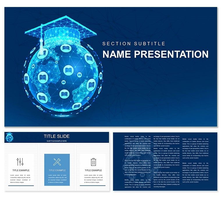 Study : World of Knowledge PowerPoint template