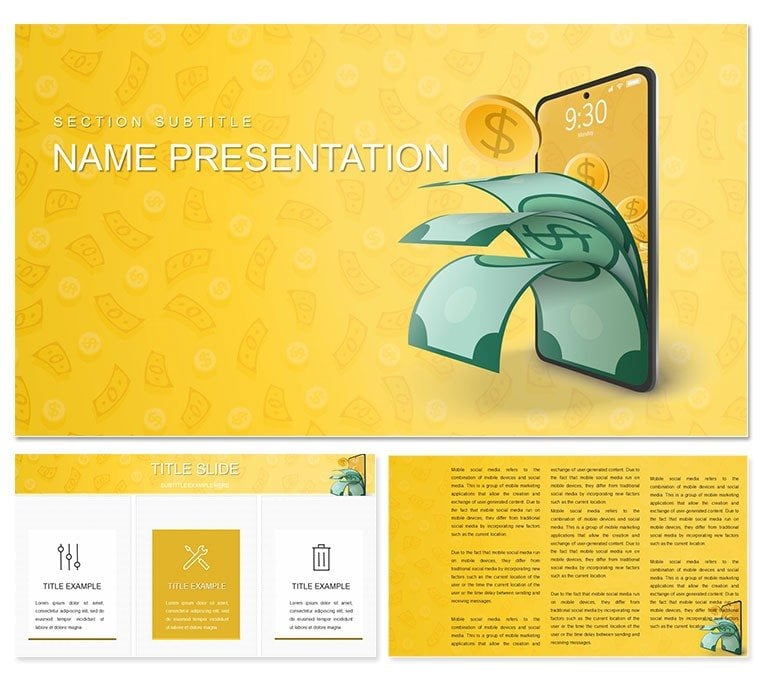 Cashback Smartphone PowerPoint template