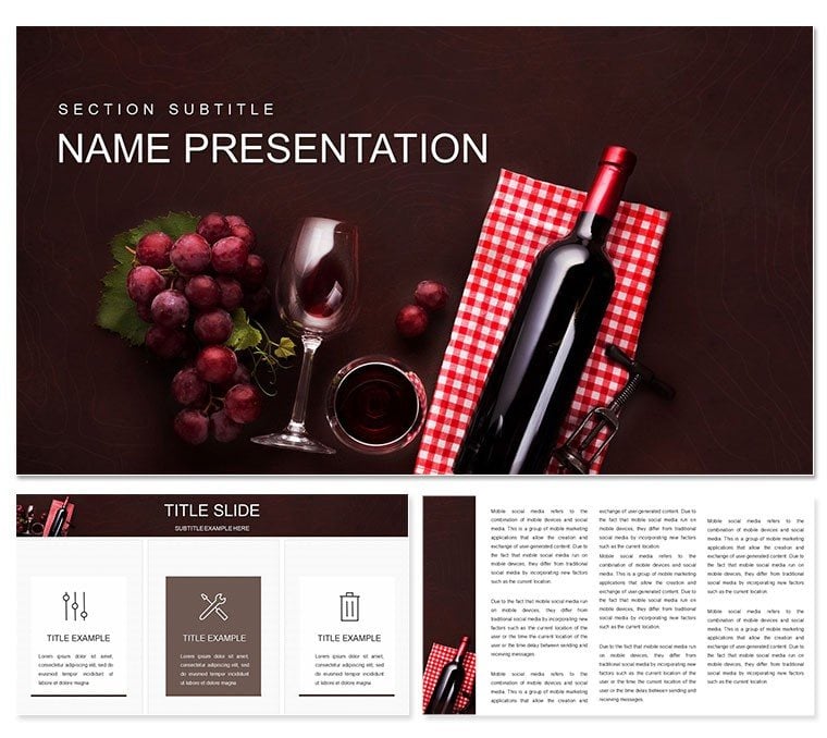 Wine Best Brand PowerPoint template for presentation