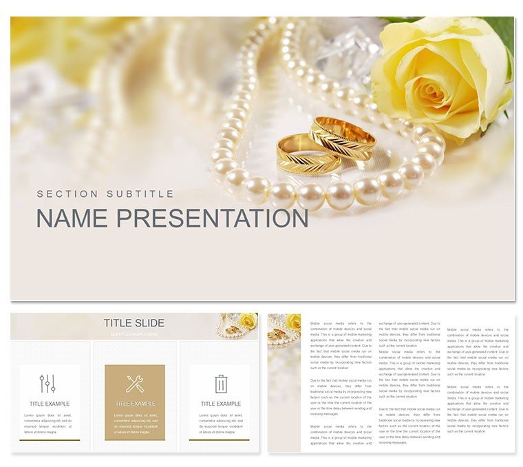 Beautiful Wedding Invitations template for PowerPoint presentation