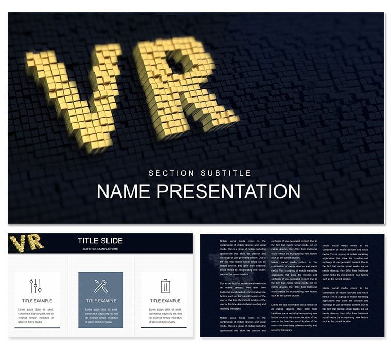 Virtual Reality (VR): technology PowerPoint template