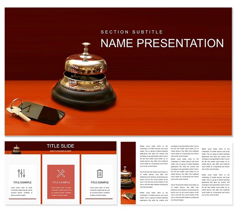 Hotel Service: search and booking PowerPoint template