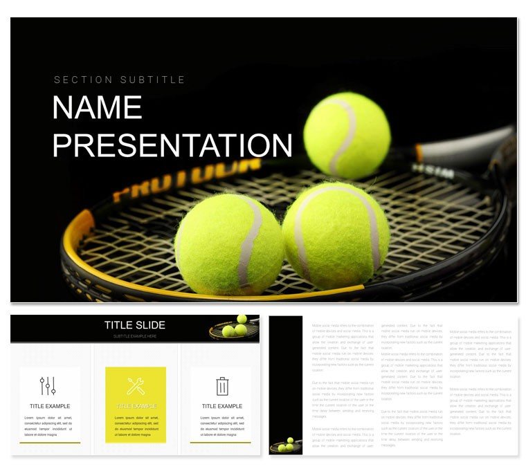 Sport Tennis PowerPoint Template | Download Infographic Presentation