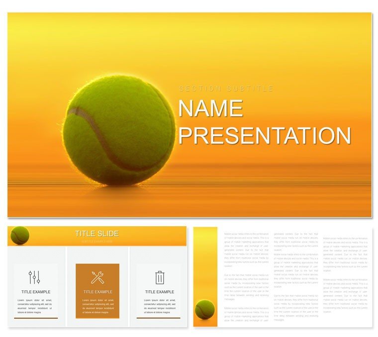 Tennis Ball PowerPoint template
