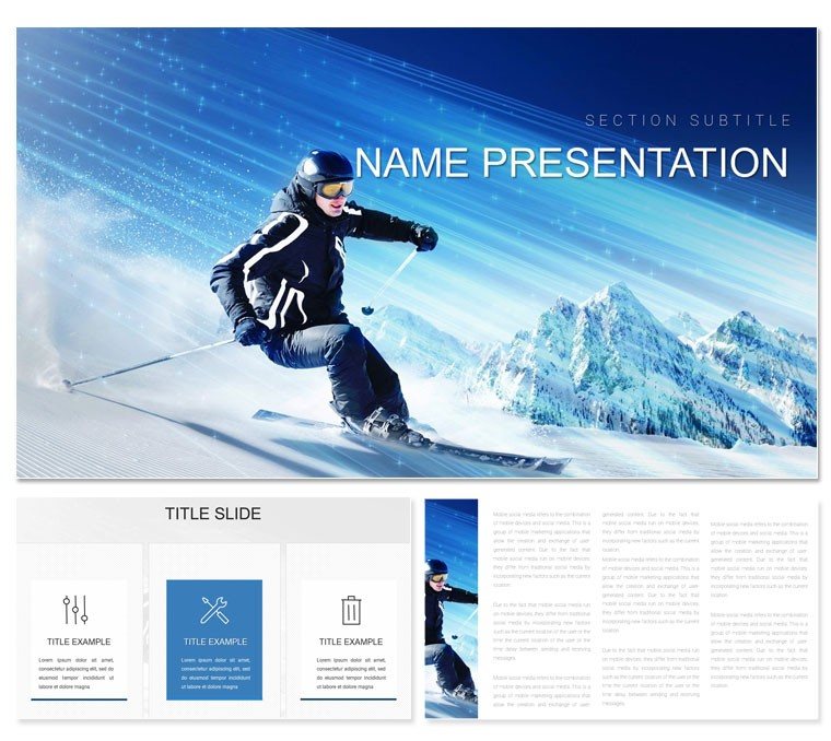 Skiing PowerPoint presentation template