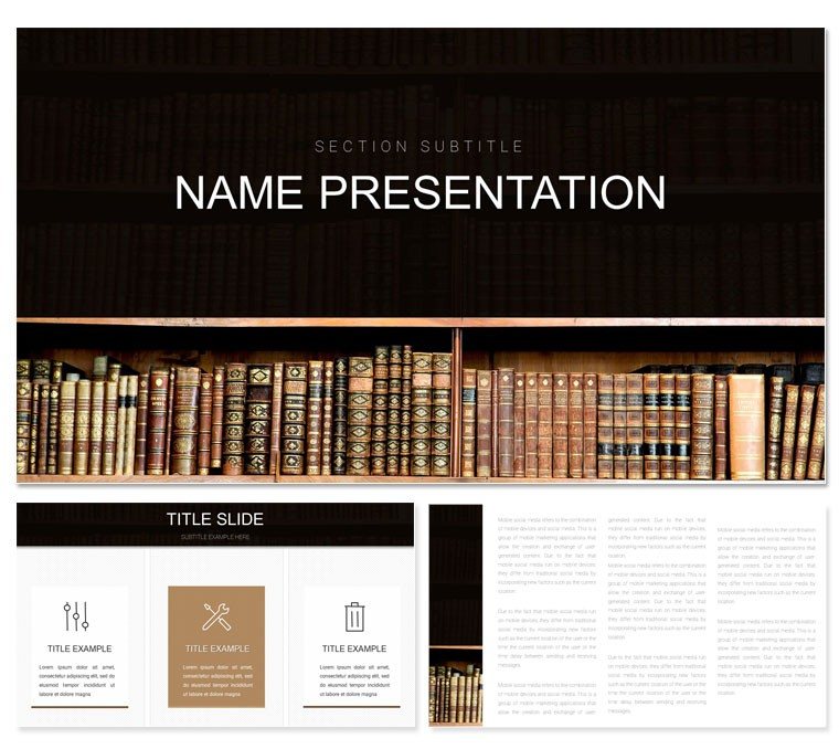 Books Library PowerPoint presentation template