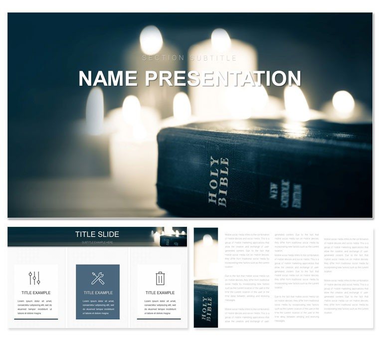 Religious Holy Bible PowerPoint Template: Presentation