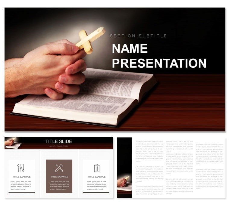 Prayer Ministry PowerPoint Template - Professional Presentation