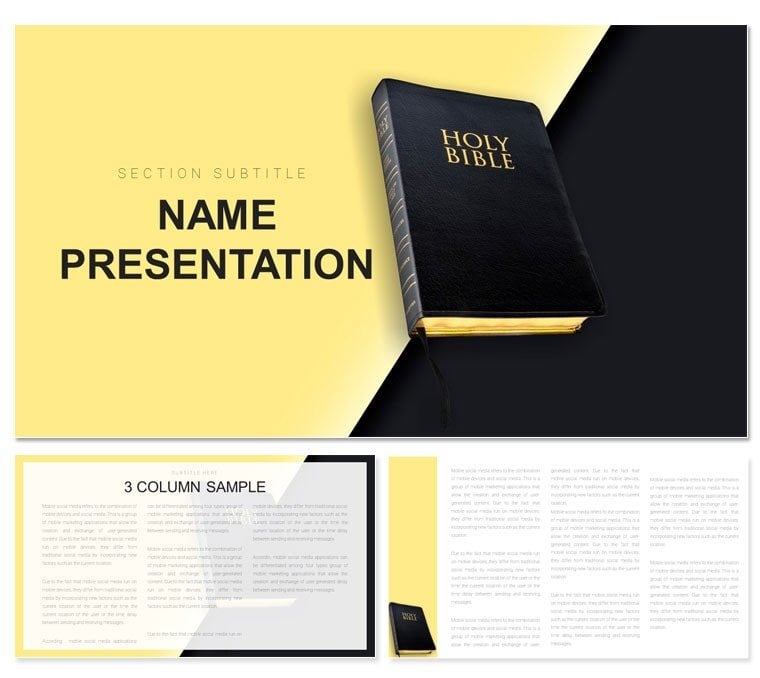 Holy Bible, Holy Spirit Scriptures PowerPoint template