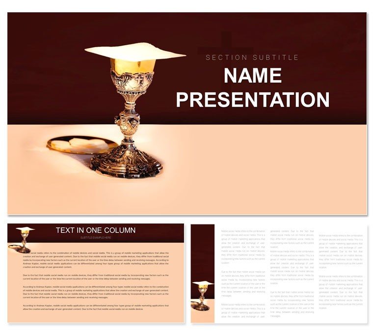 Church Supplies, Sacred Vessels PowerPoint template