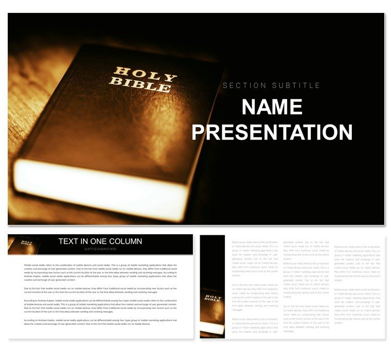 Holy Bible - Scriptures PowerPoint template