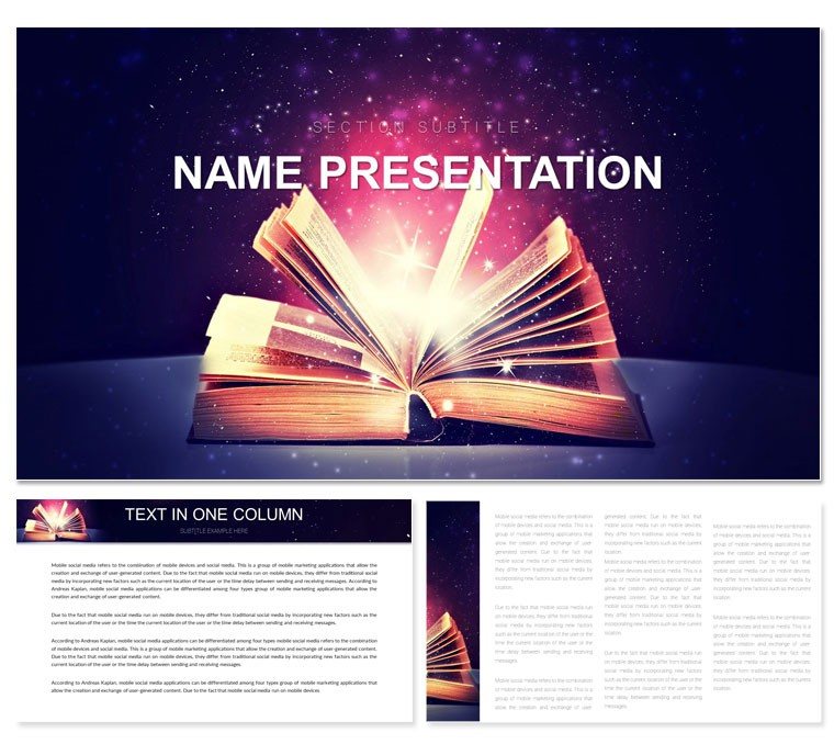 Knowledge book PowerPoint presentation template