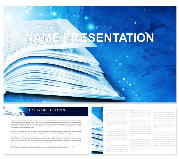 Books to Read Recommendations PowerPoint presentation template