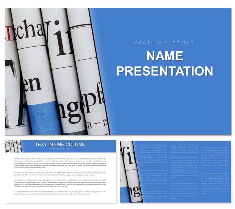 Newspaper Publishing PowerPoint template