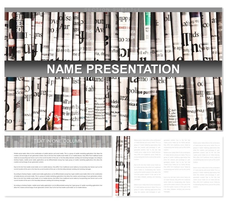 Publishing news PowerPoint template