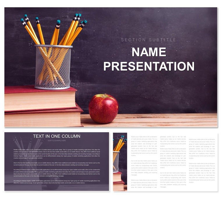 Education Lesson Plans PowerPoint presentation template