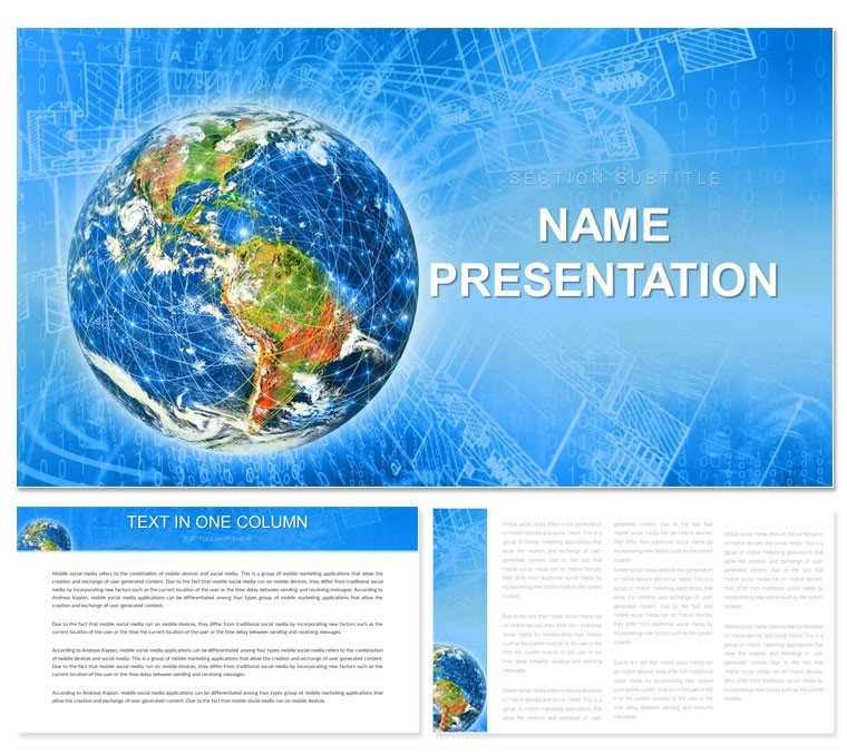 Earth Networks PowerPoint template
