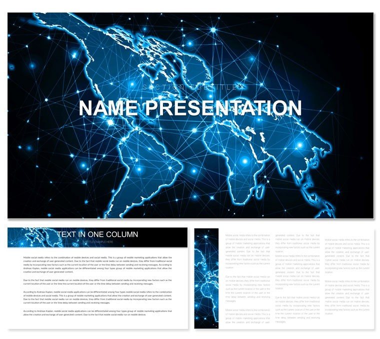 World of Communication PowerPoint template