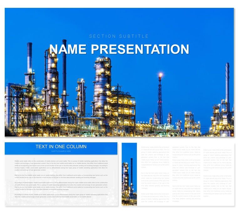 Petroleum industry PowerPoint template