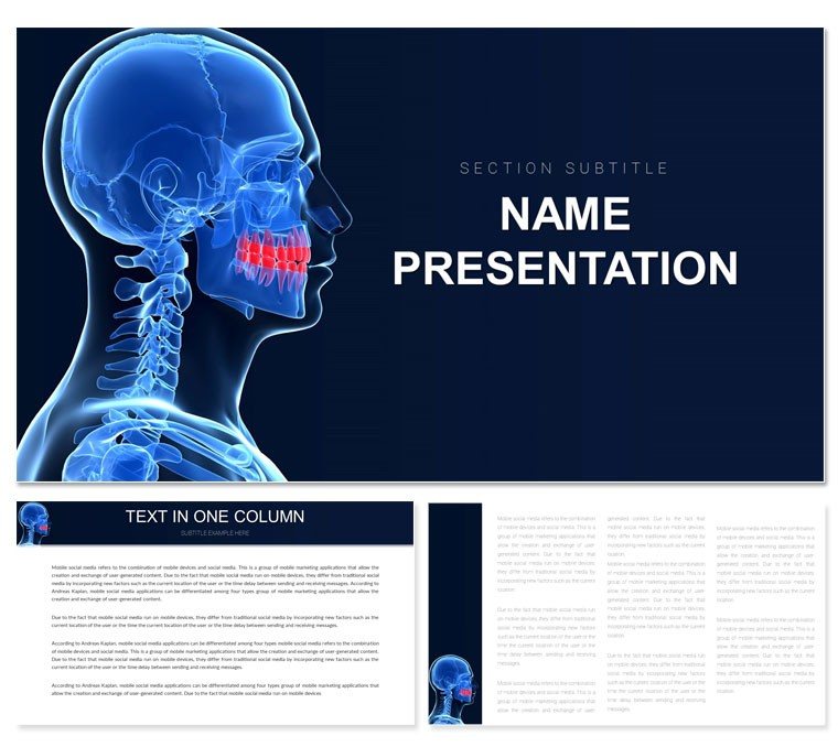 Jaw problems PowerPoint presentation template