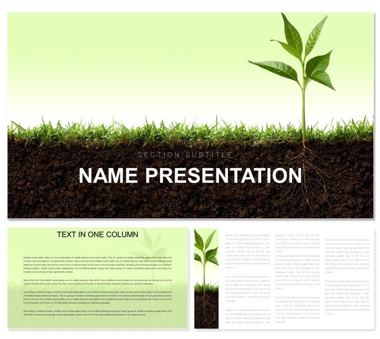 Growth and development PowerPoint presentation template