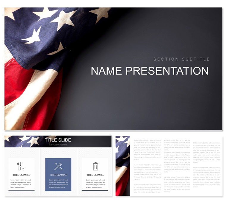Flag of USA PowerPoint Template | Download Presentation