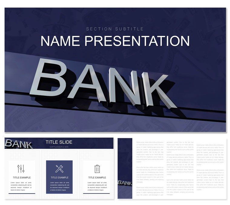 Banking, Credit Cards, Loans PowerPoint template