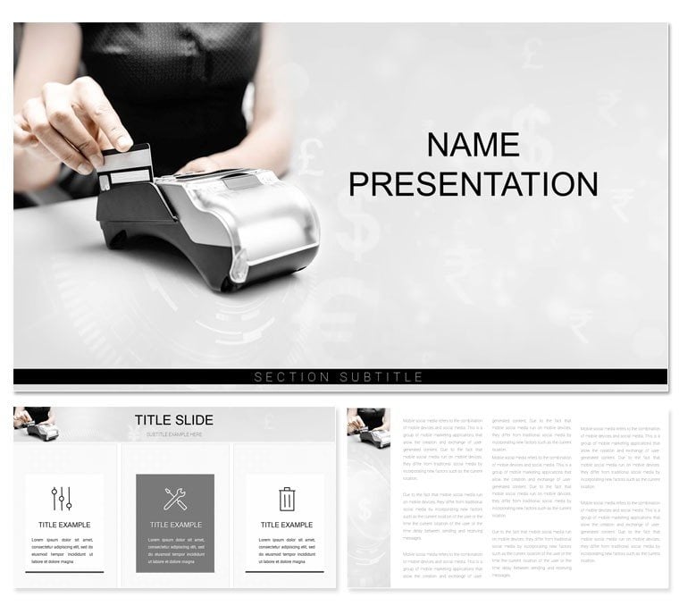 Credit Card Terminal PowerPoint template