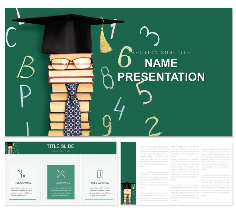 Education Book and Learning PowerPoint template presentation
