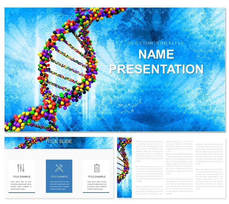 DNA and Genes Code templates for PowerPoint presentation