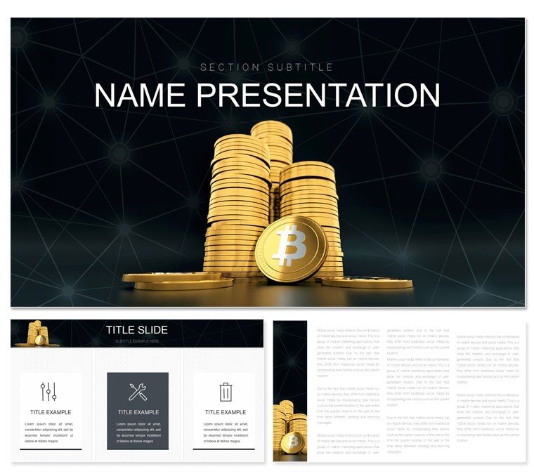 Coinbase - Buy and Sell Bitcoin PowerPoint template