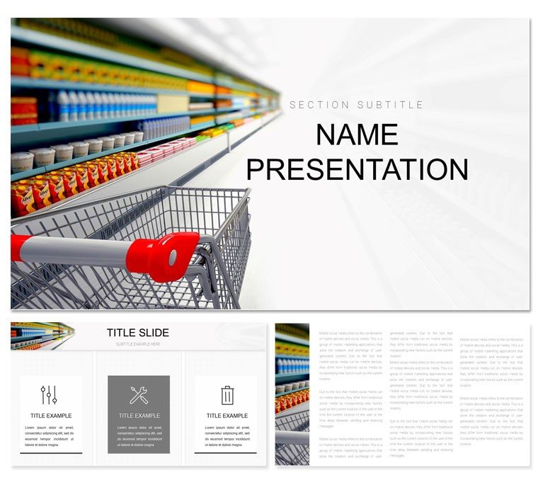 Shopping Checkout PowerPoint template for presentation