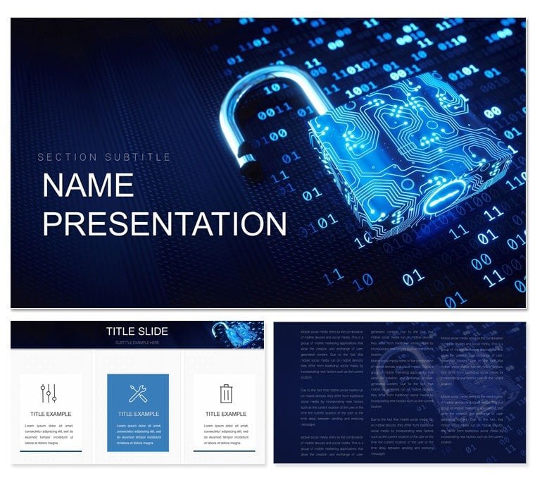 Cyber Security Cybercrime PowerPoint template