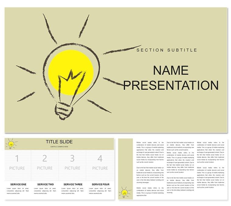 Basic ideas of marketing template for PowerPoint presentation